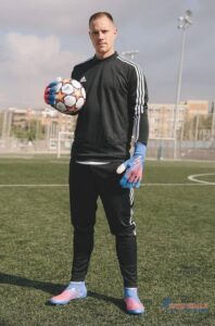 Marc-André ter Stegen with Football in Hand