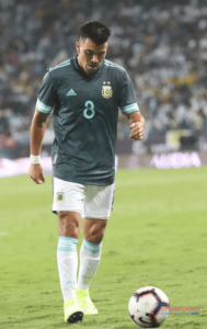 Marcos Acuña in Argentina National Football Team Green Jersey