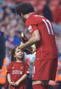 Mohamed Salah and his daughter Makka