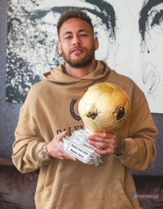 Neymar with Golden Ball