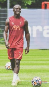 Sadio Mané in Liverpool FC Jersey
