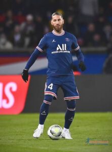 Sergio Ramos in Paris Saint-Germain F.C. Navy Blue Jersey