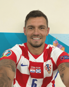 Dejan Lovren Smiling in Croatian Jersey