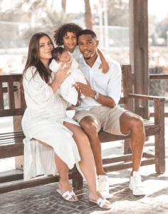 Pedro Miguel with his wife and childrens