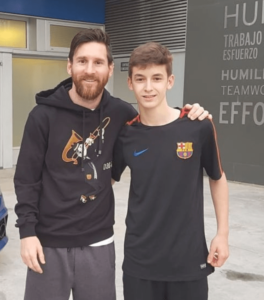 Marc Casadó Torras with Legend Messi