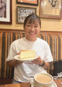 Nahomi Kawasumi with Cheese in hand
