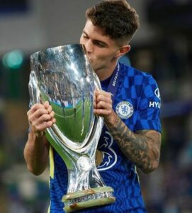 Christian Pulisic With A Trophy