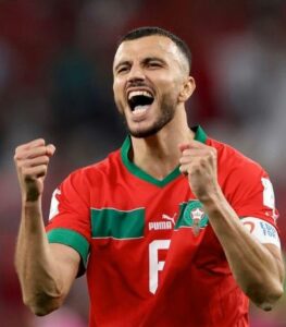 Romain Saïss In Red Jersey