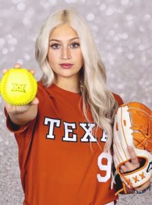 Sophia Simpson with baseball